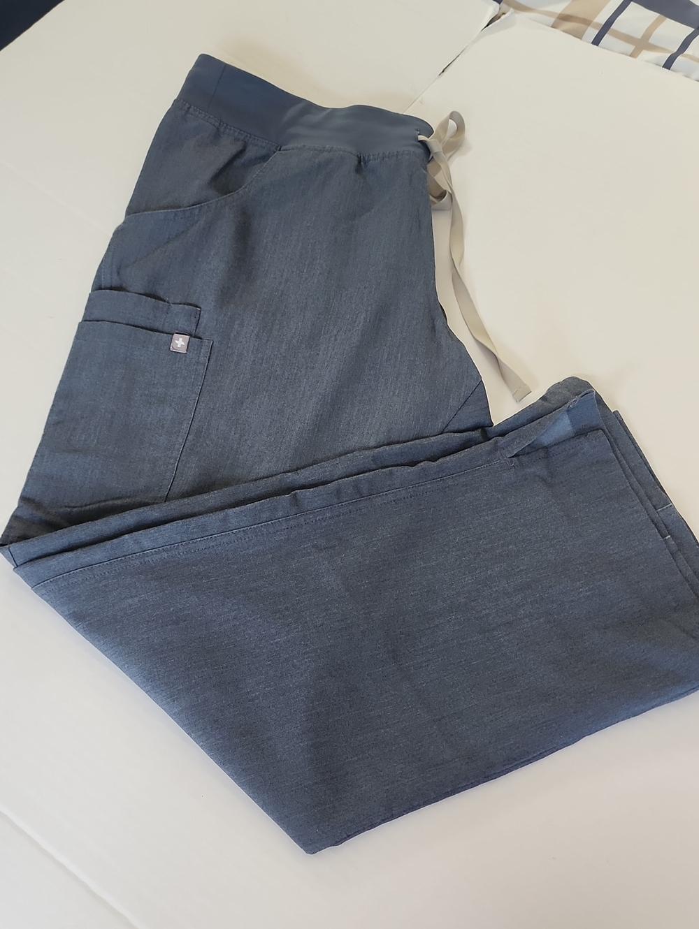 Figs Kade Straight-Leg Scrub Pant Heathered Denim